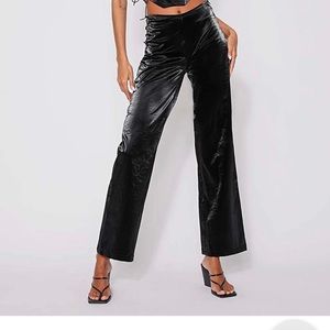 Tiger mist black reflective leather pants